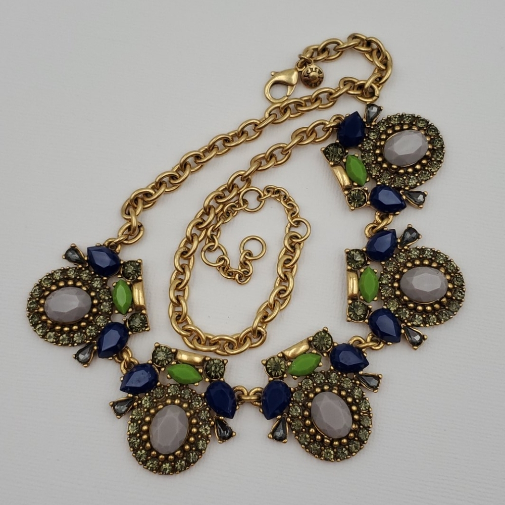 J. Crew Blue & Green Statement Necklace - Picture 6 of 8